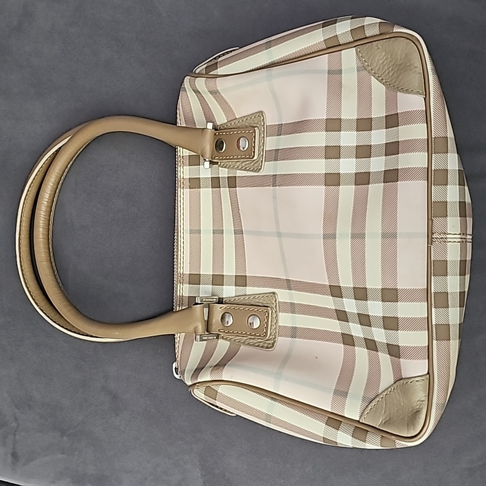 Burberry London Rare Nova Pink Cotton Candy Check Satchel Bag